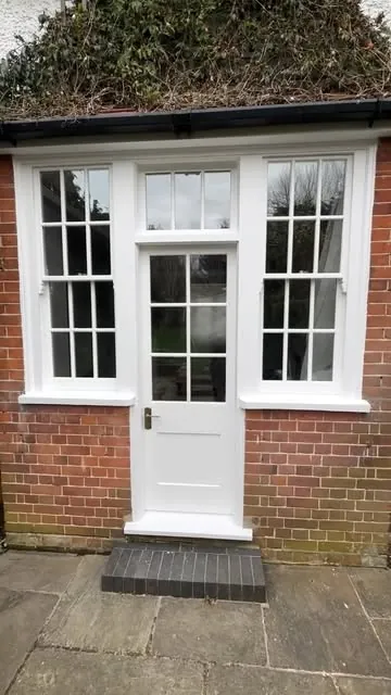 Glazed timber door set